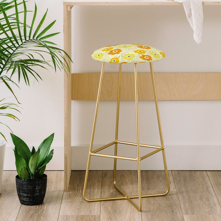 Tabouret de bar 30 po Flower Power