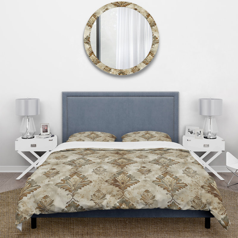 Ensemble de housse de couette Brown Rustic Elegant Charm, Twin Duvet Cover + 2 Standard Pillow Shams