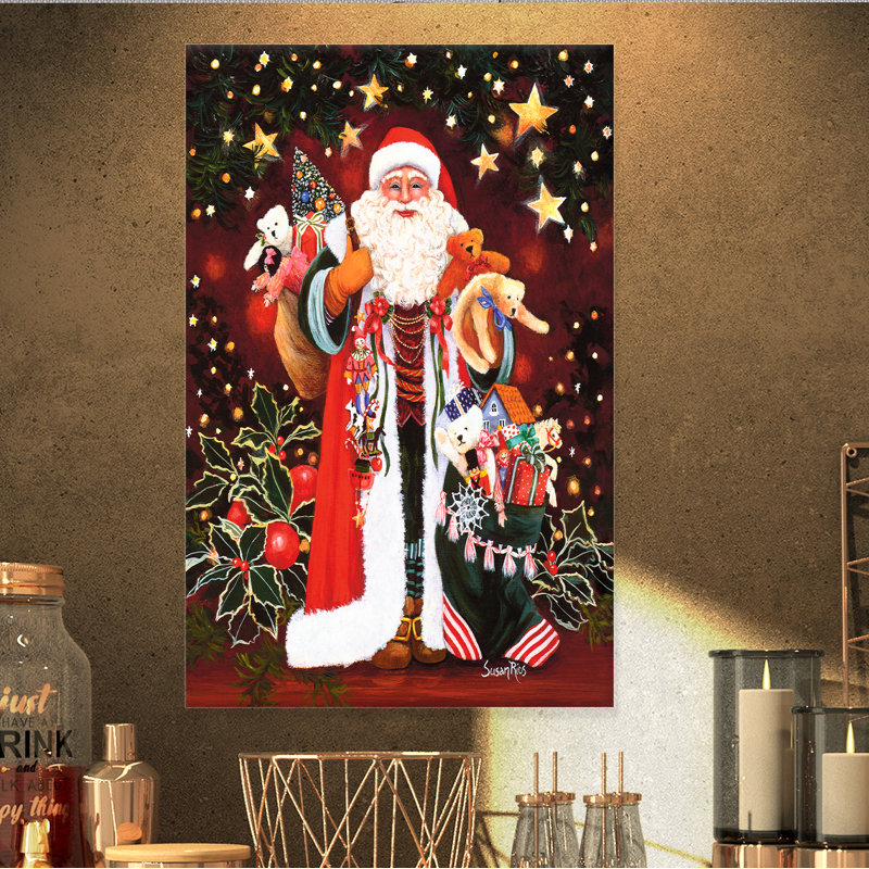 « happy père noël magic of christmas », peinture, H 32 po x l 16 po x P 1 po, H 46 po x l 36 po x P 1,5 po