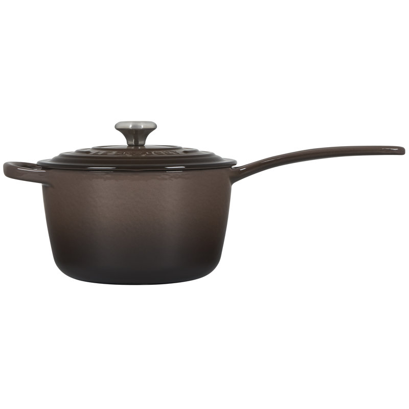 Le Creuset Enameled Cast Iron Saucepan with Lid, 1.75 qt., Oyster