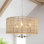 Luminaire suspendu bohème en rotin naturel à 5 lumières Ekkehard