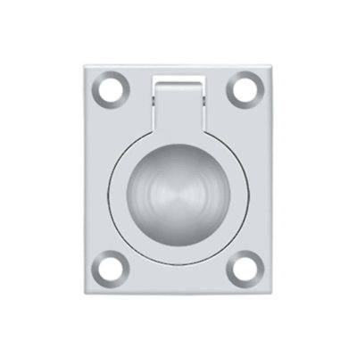 E358EEAD64EF4D6DAF151038841C52E4 Flush Ring Pull, 1-3/4" x 1-3/8" in Polished Chrome