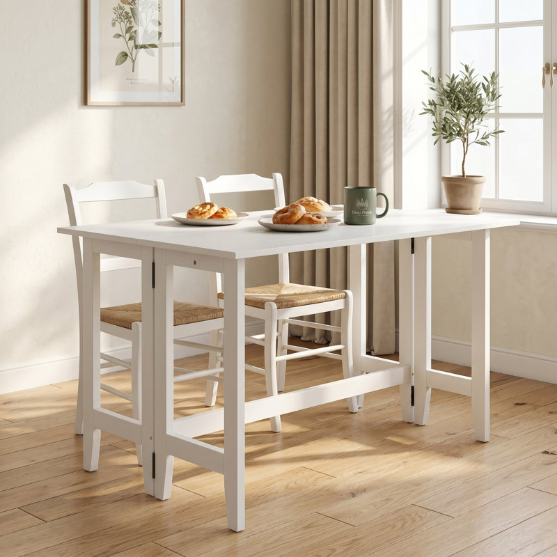 Table de salle à manger extensible Farmhouse, Blanc