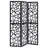 Black 3-Panel Folding Screen