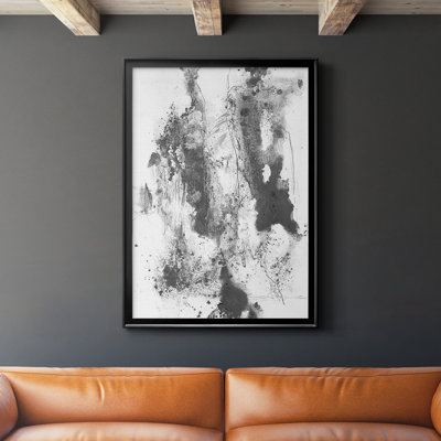 Graphite abstrait III, reproduction encadrée de qualité supérieure - prête à être accrochée