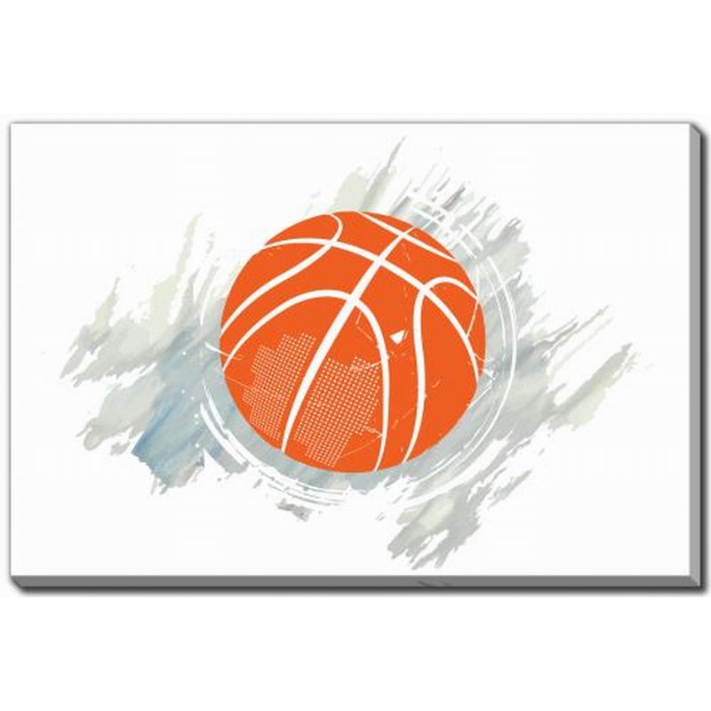 Art mural toile de basketball, H 22 po x l 28 po