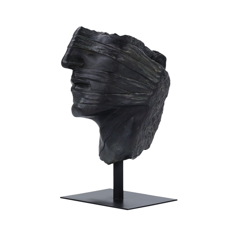 Countenance Sculpture On Iron Base