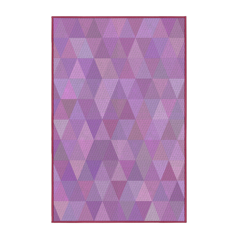 Tapis mauve/rose/mauve à motifs Millbury, Rectangle 2 pi x 3 pi