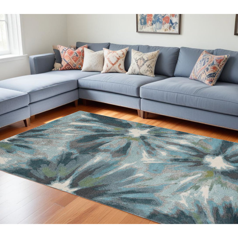 Tapis sarcelle 8 pi x 11 pi