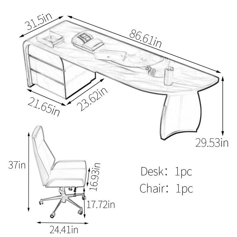 Bureau en bois fritté de qualité supérieure