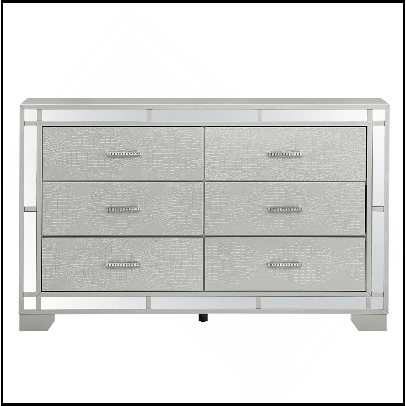 Commode Madison, champagne argenté