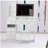 41" Large Size Left Drawer Desktop Vanity Table+Cushioned Stool, Extra Large Touch Control LED Mirror, 3-color Switch, Multi Layer High Capacity Storage Fashionable Dresser, Suitable For Large Space-137469679