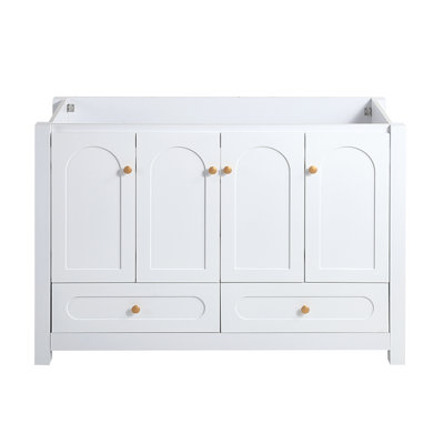 Meuble-lavabo en panneau de fibres à densité moyenne blanc (doit inclure le meuble-lavabo et le lavabo)
