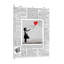 White Up-cycled Balloon Girl by Banksy - Wrapped Canvas Print-185403254