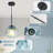 1-Light Hand-Blown Irregular Glass Pendant, Twisted Sphere Kitchen Island Light-983205564