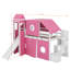 Lit mezzanine simple avec tente et tour