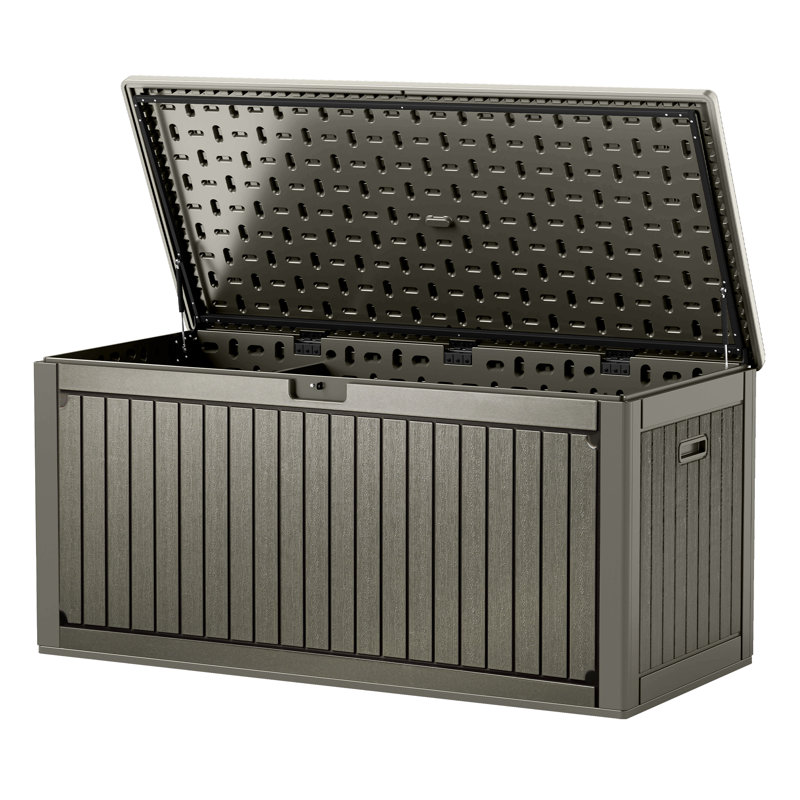 Coffre de terrasse extérieur en résine 260 gallons, Gris