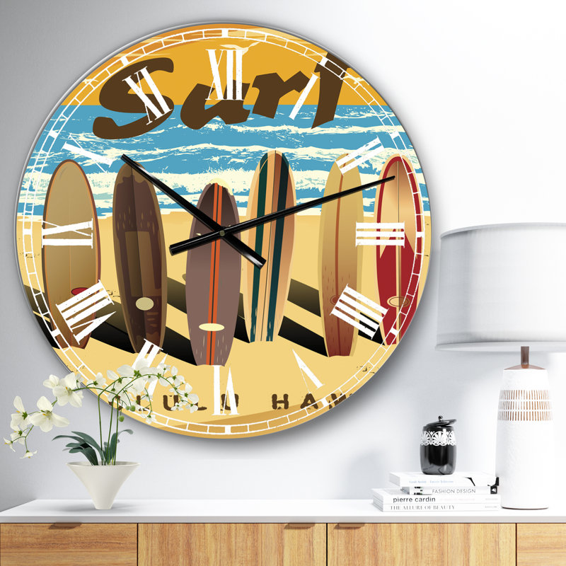 Horloge murale surdimensionnée pour la navigation honolulu hawaii, Grand