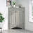Triangle Corner Storage Cabinet with Adjustable Shelves - Oak-1927372788