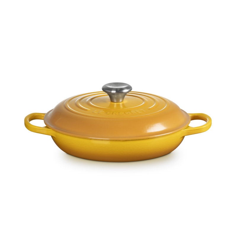 Le Creuset Cast Iron Shallow Casserole, 26cm / 2.2L, Nectar