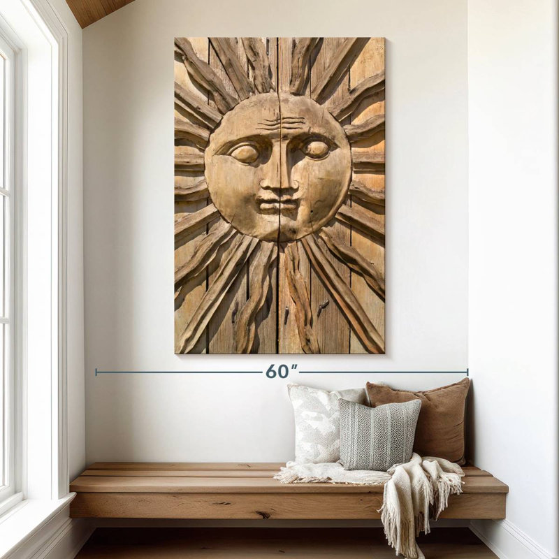 Oberle Wooden Sun, 51" H x 34" W