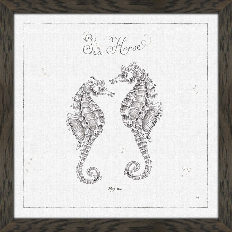 «Underwater Life V», reproduction d'art sur toile, H 31,5 po x l 31,5 po x P 1 po, Cadre chocolat patiné