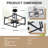 19" 4-Lights Semi Flush Mount Ceiling Light