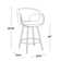 Curva 25" Fixed-Height Counter Stool With Tapered Metal Legs And Round Footrest - Set Of 2