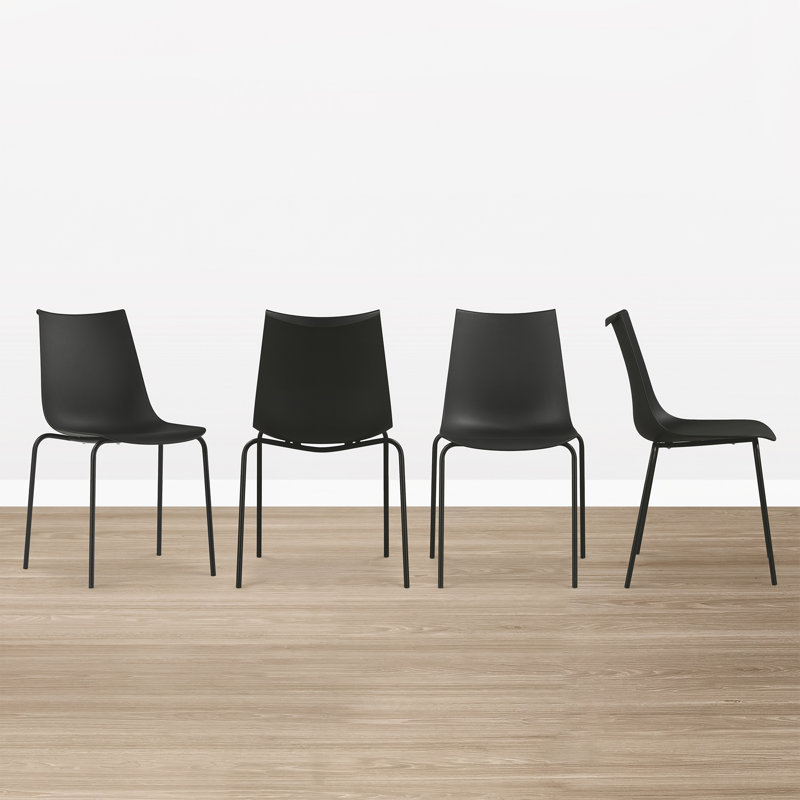 Chaises de salle à manger empilables, Noir