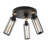 Head Adjustable 3 Lights Metal Body Cage Spotlight Flush Mount