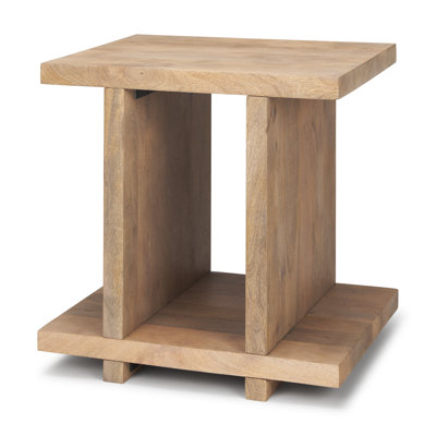 Table de bout Kerrin en bois massif de 22 po de hauteur