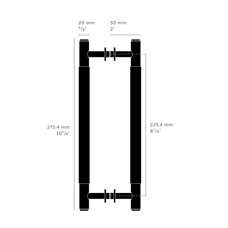 Pull Bar / Double-Sided, Black