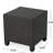 Accent Table - Dark Brown Side Table, Cube Form, 17.68"X17.68"X17.68", No Assembly Required For Instant Setup Versatile Pe Cube, 17.68" W X D H, Simplicity-1425920963