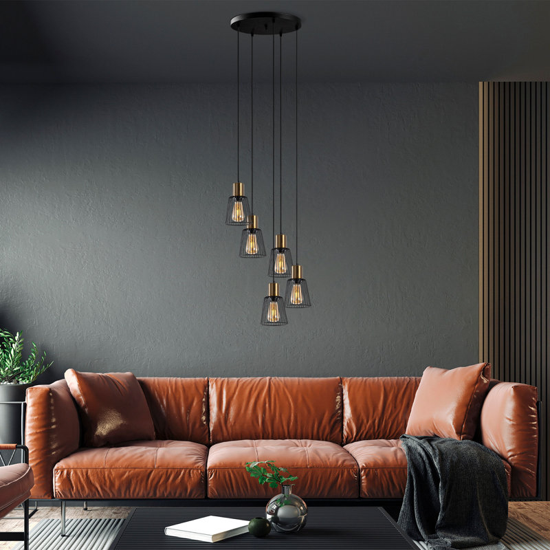 Etana 5 - Light Cluster Pendant, Black