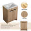 Ensemble de meuble-lavabo simple 24 po avec plateau en céramique Diandrea-741408464-741408476
