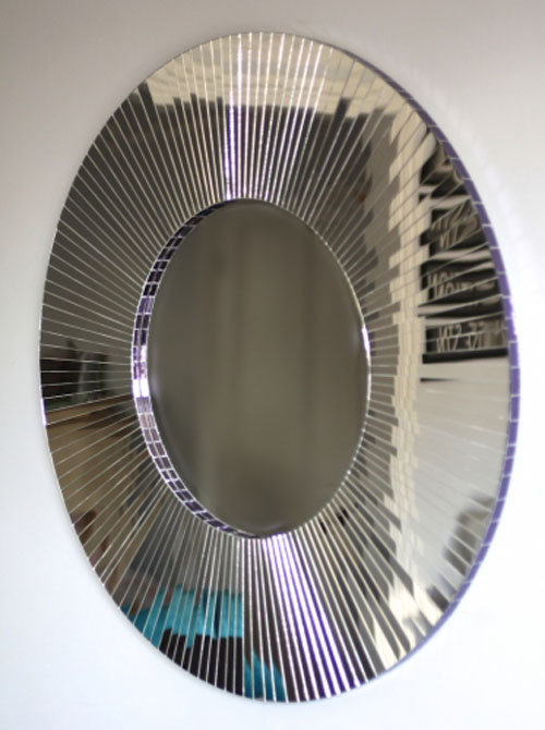 Chriopher Flat Wall Mirror, 100cm H, Mirrored