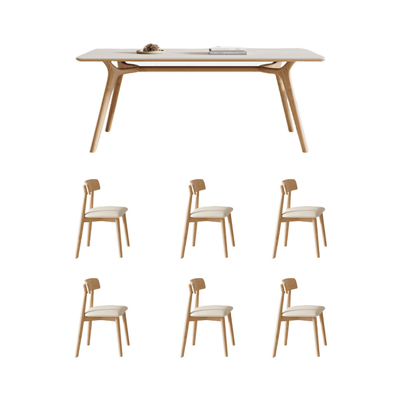 Classic Oak Dining Table and Chairs, 29.52"H x 55.11"L x 31.49"W