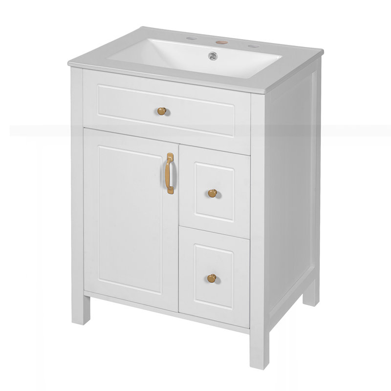 24-Inch Bathroom Vanity with Ceramic Sink