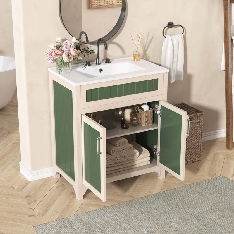 Armoire de salle de bain moderne avec construction robuste et rangement spacieux