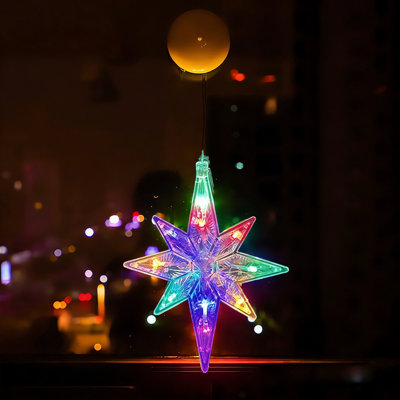 Plastics Lights Octagonal LED Suction Cup Light Decorative Light String Multicolor Light