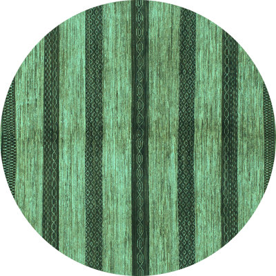 Tapis turquoise lavable à la machine Abstract 1414
