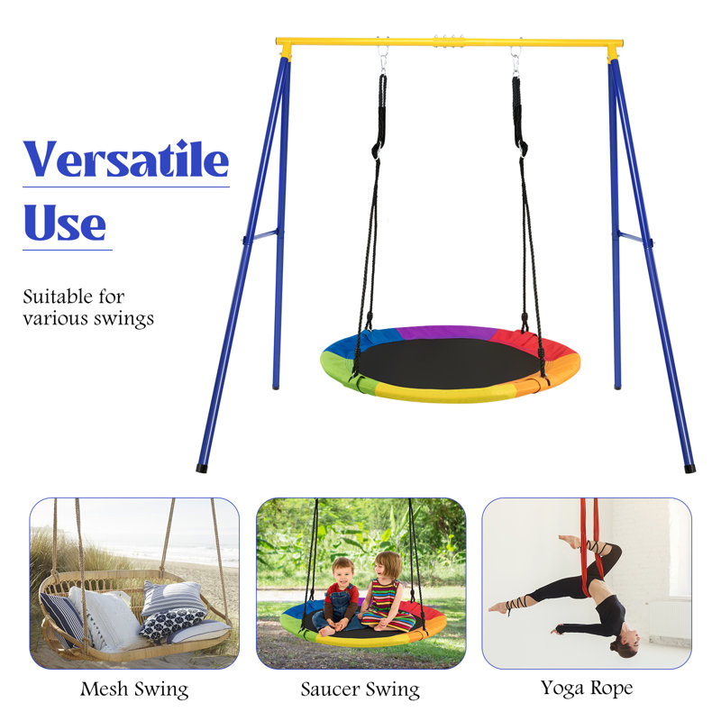Freeport Park Getty Steel Blue/Yellow DIY Swing Stand