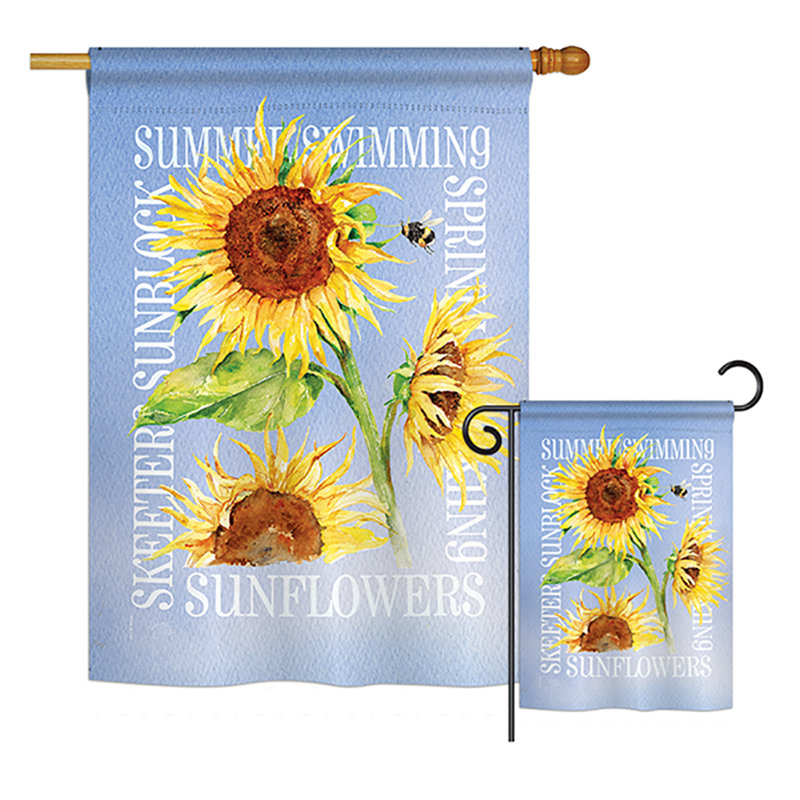 Ensemble de 2 drapeaux verticaux en polyester Farrad