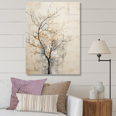 " Minimalism Beige Maple Tree Melody IV "