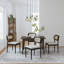 Chaise d'appoint rembourrée en lin avec dossier en rotin H 19,25 po Amadou-94190908