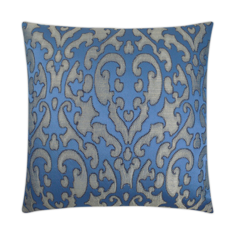 Bokhara Pillow Cover & Insert, Bluestone, Square 20"