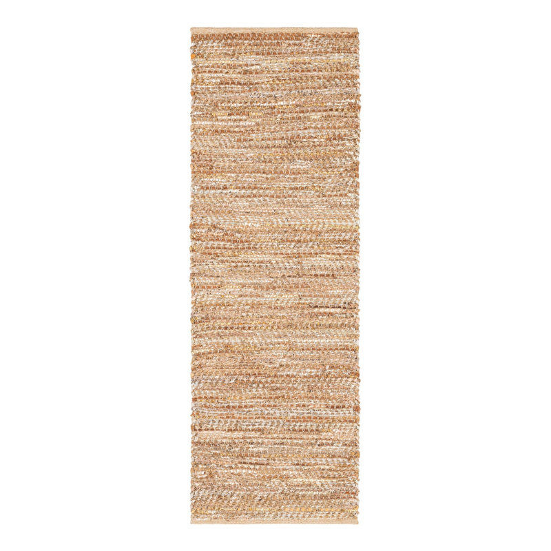 Leather Metallic Jute Indoor Rug, Runner 2' x 6'1"