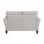 Mobilier de salon moderne avec coussins attachés en tissu texturé de couleur sable moderne-687083501