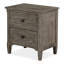 Table de chevet grise métallique brossée 1 pièce