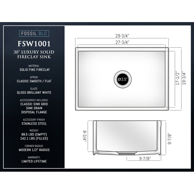 Luxury 30" L x 20" W Dual Mount Kitchen Sink with Basket Strainer, Stainless Steel Accessories